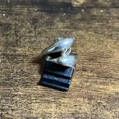 未使用 シルバー925 イルカ リング ビンテージ 11号
