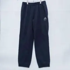 アディダス 刺繍ロゴ スウェットジョガーパンツ ブラック 裏起毛