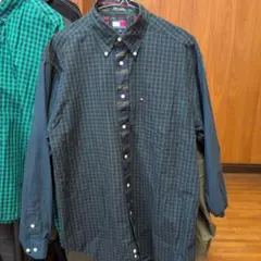 トミーフィルフィガー チェッククレージーカラーの長袖シャツ Mサイズ
