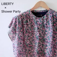 【日本製】 Shower Party リバティ ドルマンブラウス Mのサムネイル