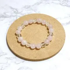 天然石 ブレスレット ローズクォーツ 水晶 内径約50mm