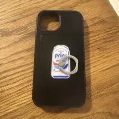 iPhone15 ケース ブラック カード収納付オリオンビール スマホリング付きのサムネイル
