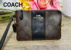 【COACH】コーチ ポーチ ミニポーチ シグネチャー 美品