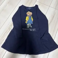 Polo Bear 長袖フレアワンピース ネイビー