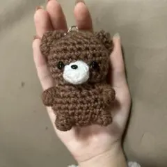 くま あみぐるみ キーホルダー ハンドメイド かぎあみ