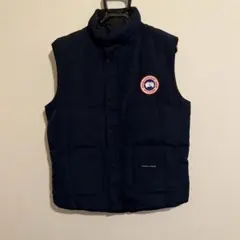 カナダグース ダウンベスト ネイビー M メンズ 美品
