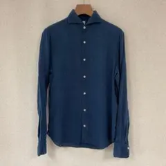 Finamore Napoli リネンシャツ ネイビー M 美品Finamore Napoli リネンシャツ ネイビー 15 1/2 39 - メルカリ