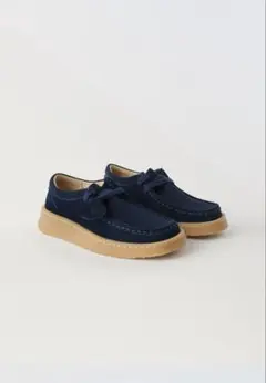 CLARKS x ZARA ネイビー ローファー