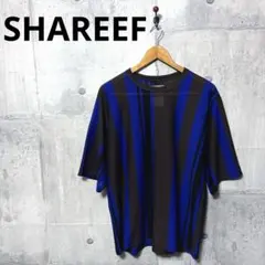 SHAREEF シャリーフ メンズ マルチストライプ柄ビッグTシャツ 2のサムネイル