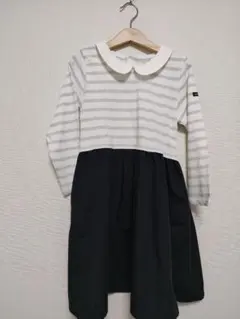 プティマイン　ストライプワンピース 120cm