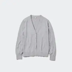 ユニクロ　スーピマコットンVネックカーディガン