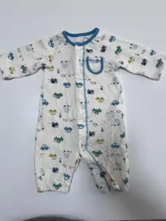 前開き　車柄ロンパース 70cm 綿100%