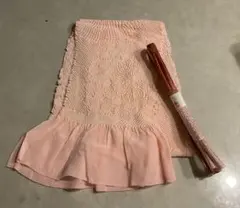 フリル付きピンク帯締め