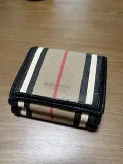BURBERRY バーバリー　PVCレザー　コンパクトウォレット　財布