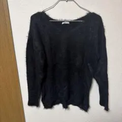 Honeys ファー風オフショルダー長袖ニット