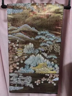 専用帯8385 ●山口美術織物 山口正夫染織 雲取彩苑 高級 正絹 太鼓六通袋帯 帯8385 ○山口美術織物 山口正夫染織 雲取彩苑 高級 正絹 太鼓六通