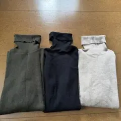 UNIQLO タートルネック 3色セットM L
