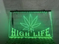 HIGH LIFE LEDサインボード グリーン - メルカリ