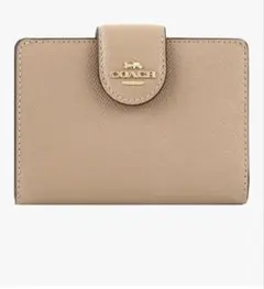 COACH 二つ折り財布 ベージュ