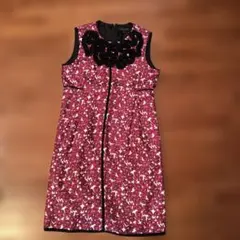 MARC JACOBS 総柄 ノースリーブ ひざ丈ワンピース