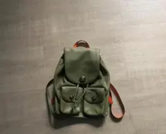 COACH ターンロック タイ リュックサック レザー カーキオレンジ