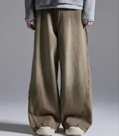 GRANCY ジップデザイン バギーデニム M