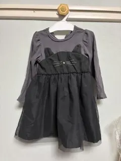 バースデイ　90サイズ　ワンピース 猫　ハロウィンの仮装にも