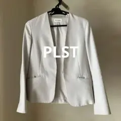 【美品】 PLST ノーカラージャケット ライトグレー PLST(プラステ)公式 | レディースのジャケット (ノーカラー)