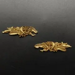 目貫 百足の形 金メッキ 銅製 細工 日本刀装具 武具 刀剣美術 MS135