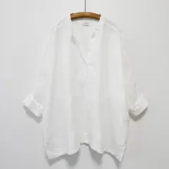 美品 アーバンリサーチドアーズ リネンショルダーレーススキッパーブラウス