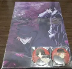 文豪ストレイドッグス 太宰治＆中原中也 缶バッジ クリアファイル