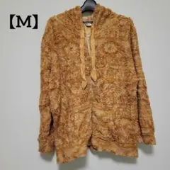 フリースジャケット【M】 ブラウン アウター レディース 部屋着 海外古着 冬