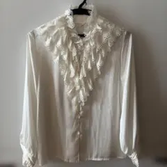ABANTI フリルブラウス ホワイト 長袖 期間限定出品　最安値