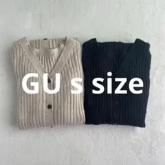 GU ニットワンピース sサイズ ベージュ ウエスト紐付き