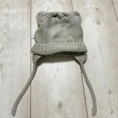 ZARA 耳付きベージュ帽子