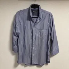 MEN'S MELROSE 七分袖シャツ ネイビー 小紋柄のサムネイル