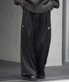 【美品】welise ジップ ワイドカーゴパンツ TR スラックス ADRER