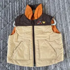 【美品】MIKIHOUSE ダウンベスト リバーシブル プッチーくん 80cm