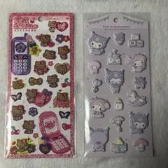 平成はっぴーフォン 日焼けキティ サンリオマシュマロステッカーズ クロミマイメロ