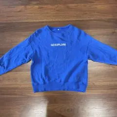 GO EXPLORE 青 スウェットトレーナー