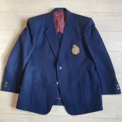 ネイビー ブレザー エンブレム付き