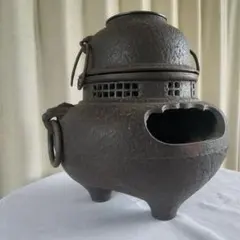 釜師 畠春斎 風露釜 共箱 高さ約34㎝/7.6㌔ 東Y8-0402④タルニ - メルカリ