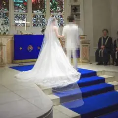 ロングベール　ラメチュール　3メートル　ウェディング