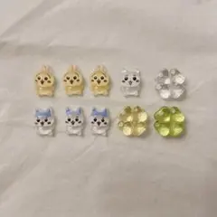 ネイルパーツ　ちいかわパーツ&クローバーセット　セット売り　10個