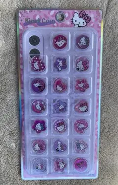 おはじきシール　ハローキティ　ピンク　 ヒョウ柄　 カミオジャパン　サンリオ