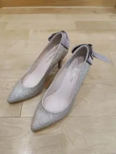 JILL STUART ジルスチュアート シルバー グリッター ハイヒール