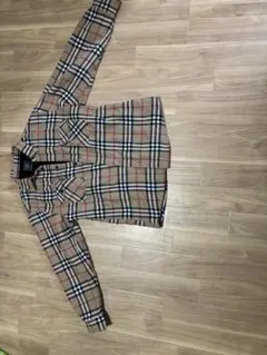 チェック柄 ベージュ 長袖シャツ