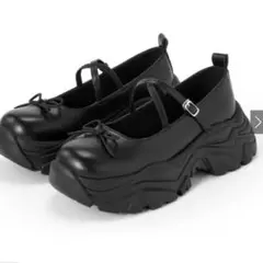 GRL グレイル 厚底クロスストラップリボンシューズ[ci549]