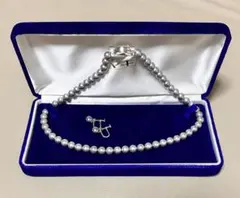 CAMELLIA グレーパールネックレスイヤリングセット