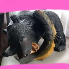 木彫りの熊　昭和レトロ　古民具　アンティーク　４０年前　田中知治作　北海道